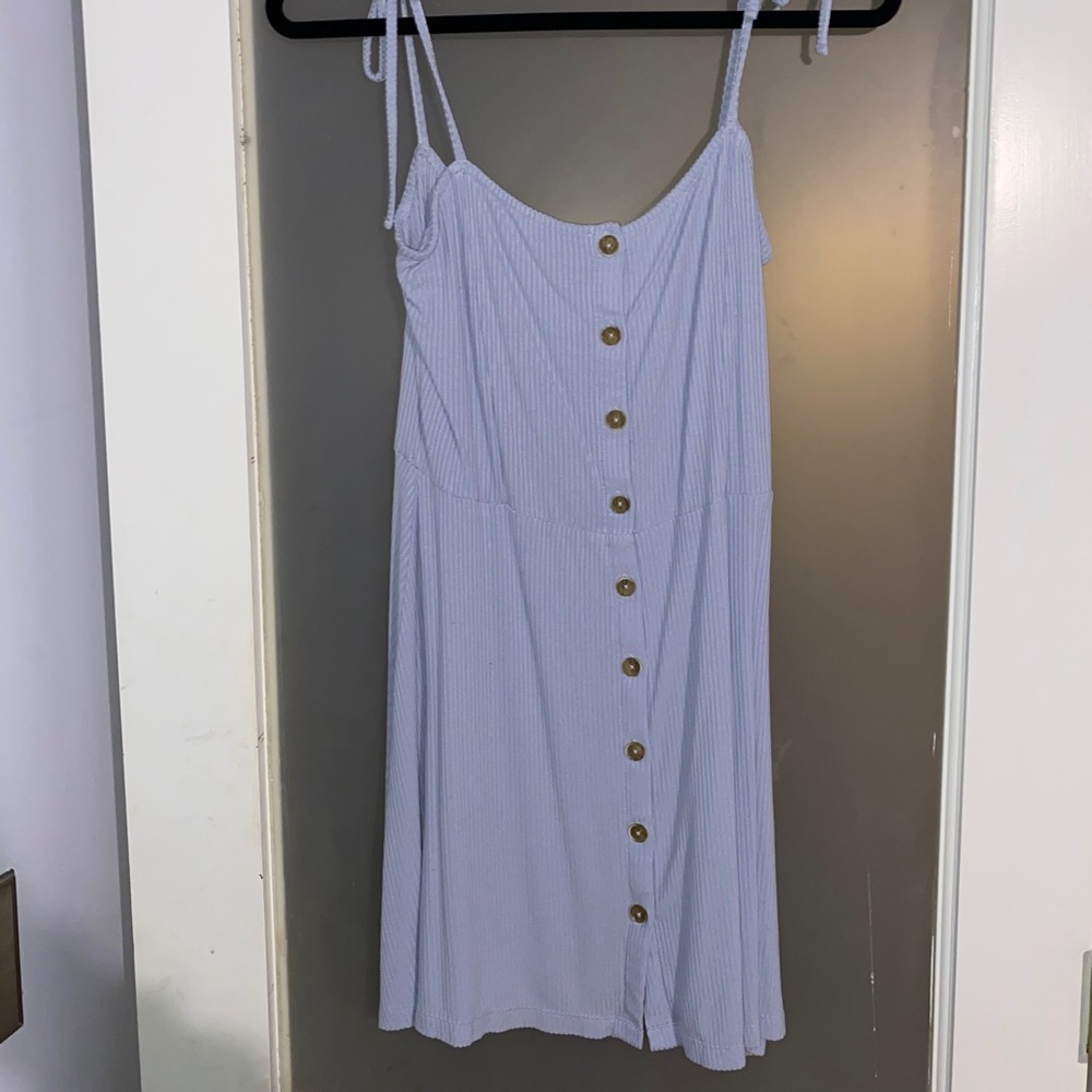 Topshop light blue button up dress. Size: US 6